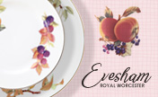 Royal Worcester's "Evesham Gold" pattern is now at our stores!